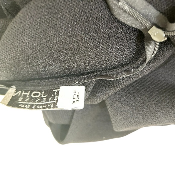 St. John Black beaded Backless halter gown long knit Dress size 10 - Picture 12 of 12